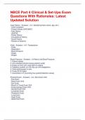 NBCE Part 4 Clinical & Set-Ups Exam Questions With Rationales&colon; Latest Updated Solution