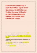 CISR Commercial Casualty II Exam&vert;Brand New Expert  Exam Questions with 100&percnt; Correct Verified Answers&comma; All Graded A&plus;&vert;Latest Expert Premium Update&lpar;2025-2026&rpar;&vert;100&percnt; Guaranteed Success&period;