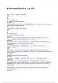 Edelman Physics for SPI exam with 100&percnt; correct answers 2025