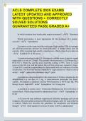 ACLS COMPLETE 2025 EXAMS LATEST UPDATED AND APPROVED WITH QUESTIONS &plus; CORRECTLY SOLVED SOLUTIONS GUARANTEED PASS&vert; GRADED A&plus;