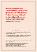   Nevada CCW proficiency Test&vert;Brand New Expert Exam Questions with 100&percnt; Correct Verified Answers&comma; All Graded A&plus;&vert;Latest Expert Premium Update&lpar;2025-2026&rpar;&vert;100&percnt; Guaranteed Success&period;
