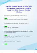 ServSafe Alcohol Review &lpar;Latest 2025&sol; 2026 Update&rpar; Questions & Answers&vert; Grade A&vert; 100&percnt; Correct &lpar;Verified Solutions&rpar;