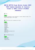 BICSI RPTM Exam Review &lpar;Latest 2025&sol; 2026 Update&rpar; Questions & Answers&vert; Grade A&vert; 100&percnt; Correct &lpar;Verified Solutions&rpar;
