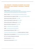 TDCJ REGION 1 TRAINING ACADEMY 2025 EXAM QUESTIONS AND CORRECT ANSWERS &vert; VERIFIED ANSWERS