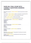 NURS 404&colon; FINAL EXAM&excl; WITH CORRECT QUESTIONS ANSWERS 2025&sol;2026