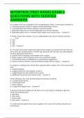 NUTRITION &lpar;TEST BANK&rpar; EXAM 3 QUESTIONS WITH VERIFIED ANSWERS