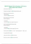 OB&sol;GYN Registry Review Questions And Answers With Verified Study Solutions