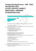 Trauma Nursing Process - TNP - TNCC 9th EDITION 2025 LATEST UPDATE&vert; CORRECT QUESTIONS &plus; ANSWERS GUARANTEED PASS