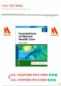 TEST BANK Foundations of Mental Health Care &lpar;8TH&rpar; by Michelle Morrison-Valfre&vert;&vert;All Chapter 1-33&vert;&vert;LATEST UPDATE&period;