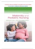 Test Bank for Maternity and Pediatric Nursing &lpar;5th North American Edition&rpar; by Susan Ricci&comma; Terri Kyle&comma; and Susan Carman