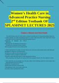 Women&rsquo;s Health Care in  Advanced Practice Nursing  2nd Edition Testbank OF  SPLASHNET LECTURES 2025&comma;ISBN&colon;9780826167224