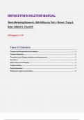 Instructor&rsquo;s solution Manual  for  Basic Marketing Research&comma; 10th Edition by Tom J&period; Brown&comma; Tracy A&period;  Suter&comma; Gilbert A&period; Churchill All Chapters 1-20