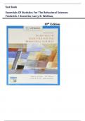 Test Bank for Essentials Of Statistics For The Behavioral Sciences 10th Edition Frederick J Gravetter&comma; Larry B&period; Wallnau&comma;&vert;&vert; All Chapters 1-15 Included &vert;&vert; Complete Latest Edition