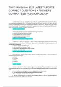 TNCC 9th Edition 2025 LATEST UPDATE CORRECT QUESTIONS &plus; ANSWERS GUARANTEED PASS&vert; GRADED A&plus;
