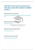 2025 TDLR Lash Extension Written Exam  100&percnt; REAL EXAM WITH CORRECT ANSWER  SCORE A