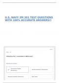 U&period;S&period; NAVY 3M 301 TEST QUESTIONS WITH 100&percnt; ACCURATE ANSWERS&excl;&excl;