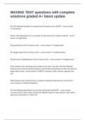 WAXING TEST questions with complete solutions graded A&plus; latest update