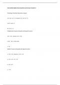 Intermediate Algebra Exam Questions and Answers Graded A&plus;