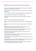 Milady Skin Care Final Exam Review Questions and Answers&vert;2025 Update&vert;100&percnt; Correct