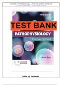 Test Bank for Pathophysiology&semi; A Practical Approach 5th Edition &lpar;Jones & Bartlett&comma; 2024&rpar; by Lachel Story&comma; Isbn no&semi; 9781284288094&comma; all 14 Chapters Covered&period;