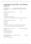 Psychology A Level OCR - Core Studies&colon; Lee et al&period; Possible Questions And Answers 100&percnt; Accurately Solved&period;