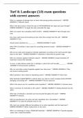 Turf & Landscape &lpar;3&period;0&rpar; exam questions with correct answers