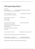  OCR psychology Paper 3 Certification Exam Examples Questions And Answers Solved&period;