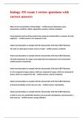 biology 191 exam 1 review questions with correct answers&period;
