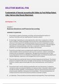 Solution manual for  Fundamentals of financial accounting 6th Edition by Fred Phillips Robert  Libby Patricia Libby Brandy Mackintosh All Chapters 1-13