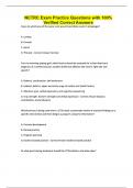 NCTRC Exam Practice Questions with 100&percnt; Verified Correct Answers