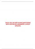  SACA 201 SILVER EXAM QUESTIONS WITH DETAILED ANSWERS LATEST UPDATE&period;