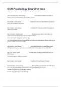 OCR Psychology Cognitive area Practice Exam Guide Questions With Correct Answers&period;