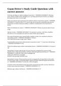 Guam Driver-s Study Guide Questions with correct answers