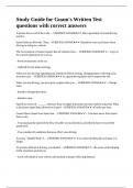 Study Guide for Guam-s Written Test questions with correct answers