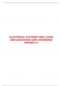   ELECTRICAL SYSTEMS FINAL EXAM 2025 QUESTIONS 100&percnt; ANSWERED GRADED A&plus; &emsp;