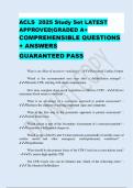 ACLS 2025 Study Set LATEST APPROVED&vert;GRADED A&plus; COMPREHENSIBLE QUESTIONS &plus; ANSWERS GUARANTEED PASS