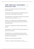CLEP American Government  Practice Test