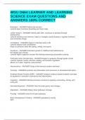 WGU D664 LEARNER AND LEARNING SCIENCE EXAM QUESTIONS AND ANSWERS 100&percnt; CORRECT