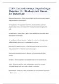 CLEP Introductory Psychology&colon; Chapter 3&colon; Biological Bases  of Behavior