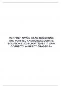 EXAM BUNDLE VET PREP NAVLE EXAM QUESTIONS AND VERIFIED ANSWERS&sol;ACCURATE SOLUTIONS &vert;2024 UPDATE&vert;GET IT 100&percnt; CORRECT&excl;&excl; ALREADY GRADED A&plus;