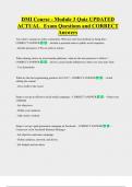 DMI Course - Module 3 Quiz UPDATED   ACTUAL   Exam Questions and CORRECT  Answers