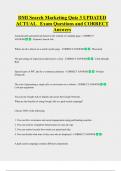 DMI Search Marketing Quiz 3 UPDATED  ACTUAL   Exam Questions and CORRECT  Answers 