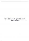  WCS 303 EXAM 2025 QUESTIONS WITH ANSWERS A&plus;