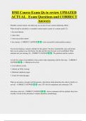 DMI Course Exam Qs to review UPDATED  ACTUAL   Exam Questions and CORRECT  Answers 