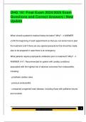 DHG 161 Final Exam 2024&sol;2025 Exam  Questions and Correct Answers &vert; New  Update