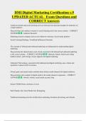 DMI Digital Marketing Certification v&period;9  UPDATED ACTUAL   Exam Questions and  CORRECT Answers 