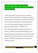 DMD 3998 Final 2024&sol;2025 Exam  Questions with 100&percnt; Correct Answers &vert;  Latest Update 