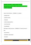 EBCR EXAM PACKAGE DEAL QUESTIONS AND VERIFIED DETAILED ANSWERS &vert; 100&percnt; GUARANTEED PASS &vert; ALREADY GRADED A&plus;