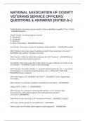 NATIONAL ASSOCIATION OF COUNTY VETERANS SERVICE OFFICERS QUESTIONS & ANSWERS &lpar;RATED A&plus;&rpar;