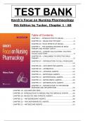 Karch's Focus on Nursing Pharmacology 9th Edition&comma; Tucker TEST BANK&comma; Chapters 1 - 60 Covered&comma; Latest Edition
